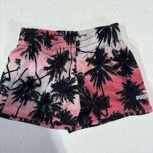 Puma, tropical, print girls, pink shorts, size 4T